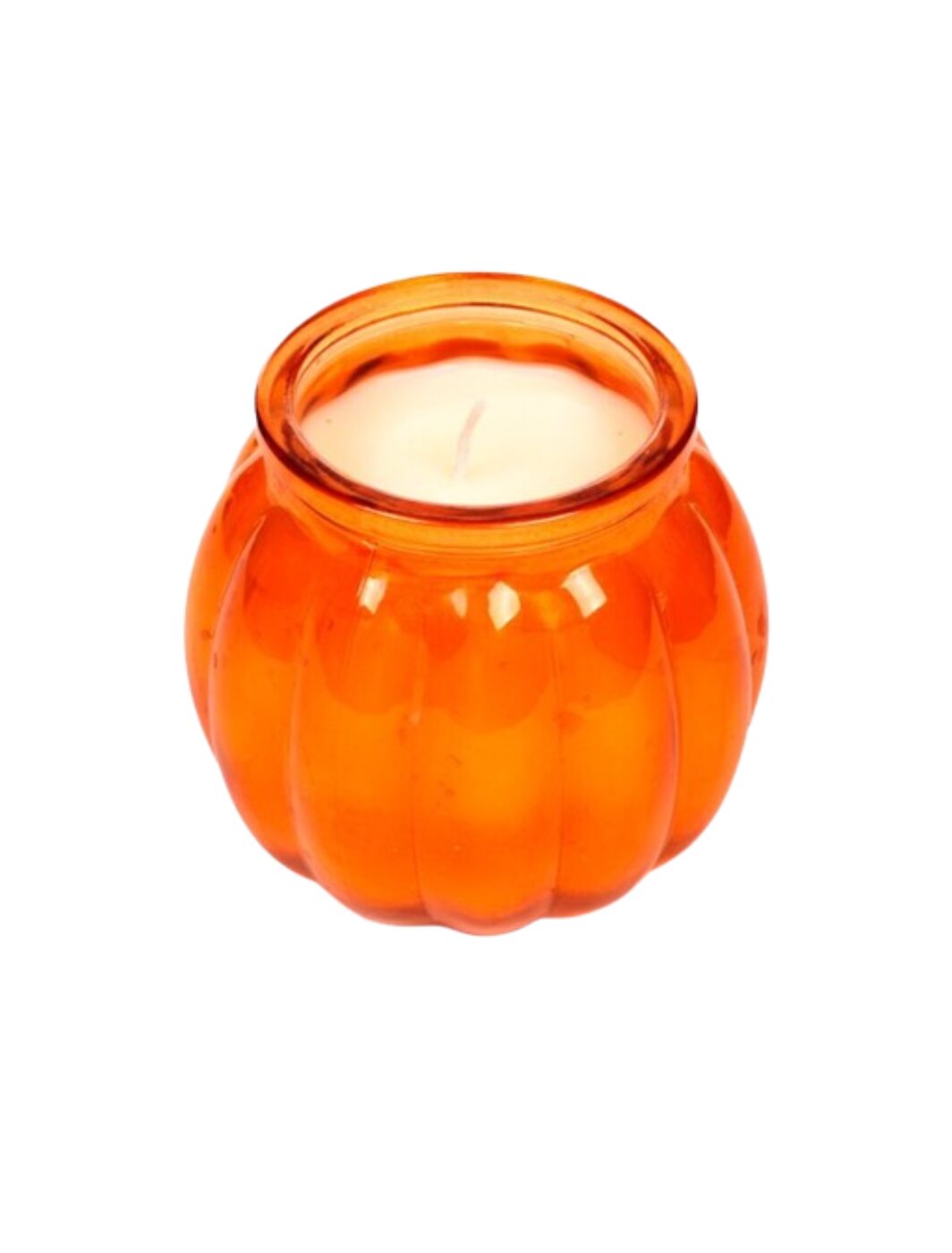 Autumn Harvest Pumpkin Spice Shaped Soy Wax Glass Candle Jar