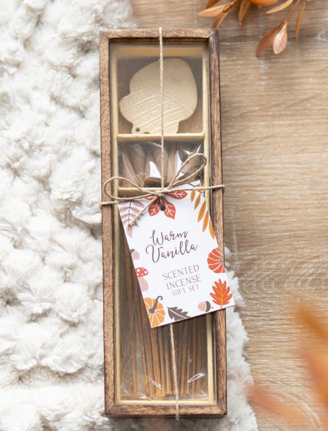 Autumn Acorn Incense Gift Set – Warm Vanilla Scent